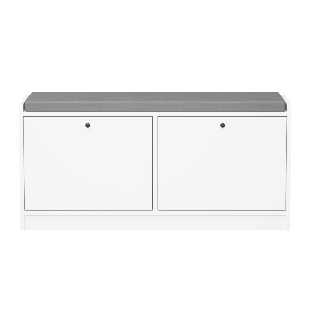 Cushioned Shoe Storage Bench with Adjustable Shelves — primary.