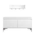 Wall-Mounted Entryway Shelf and Storage Bench Set — primary.
