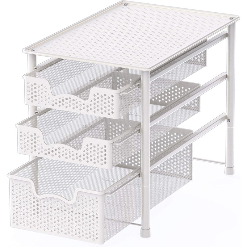 3-Tier Sliding Snack & Pantry Basket Cabinet — primary view.