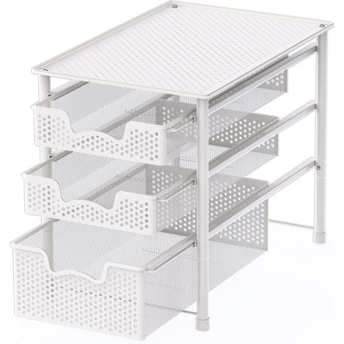 3-Tier Sliding Snack & Pantry Basket Cabinet — primary view.