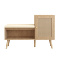 2-in-1 Faux-Rattan Shoe Storage Bench — primary.