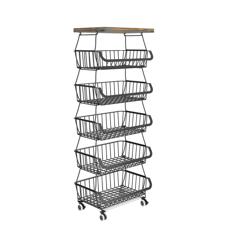 6-Tier Rolling Produce & Pantry Cart — primary view.