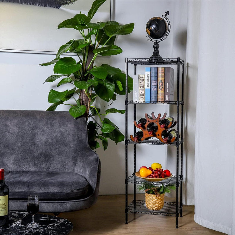 5-Tier Adjustable Wire Kitchen Storage Rack — secondary view.