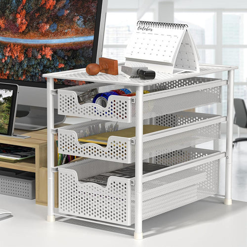 3-Tier Sliding Snack & Pantry Basket Cabinet — secondary view.