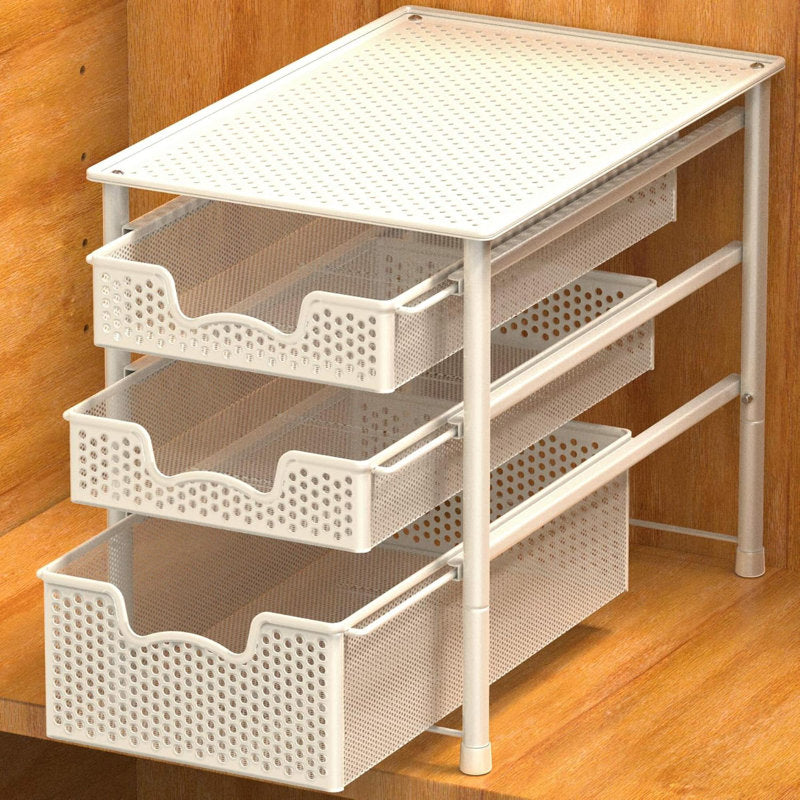 3-Tier Sliding Snack & Pantry Basket Cabinet — secondary view.