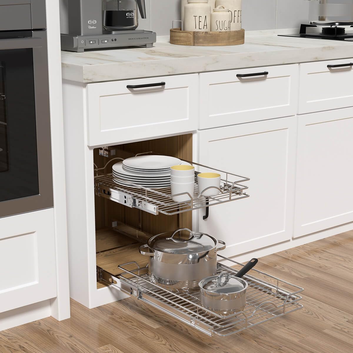 2-Tier Pull-Out Cabinet Spice & Pantry Rack — secondary view.
