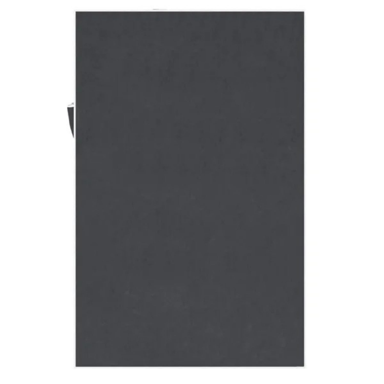 Side view of the closed gray portable closet organizer