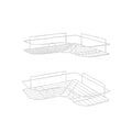 Clean white-background purchase-facing full white two-shelf set.